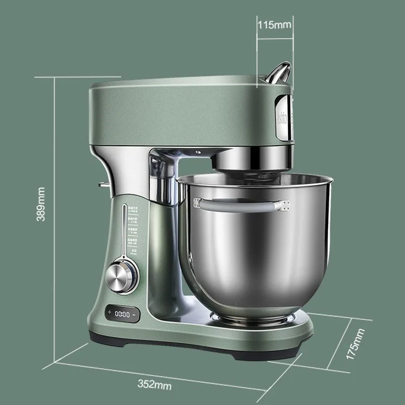 X7 Tilt-Head Electric Stand Mixer Professional Grade Chef Machine 7L 800W 304 conversione di frequenza in acciaio inossidabile con 9 marce