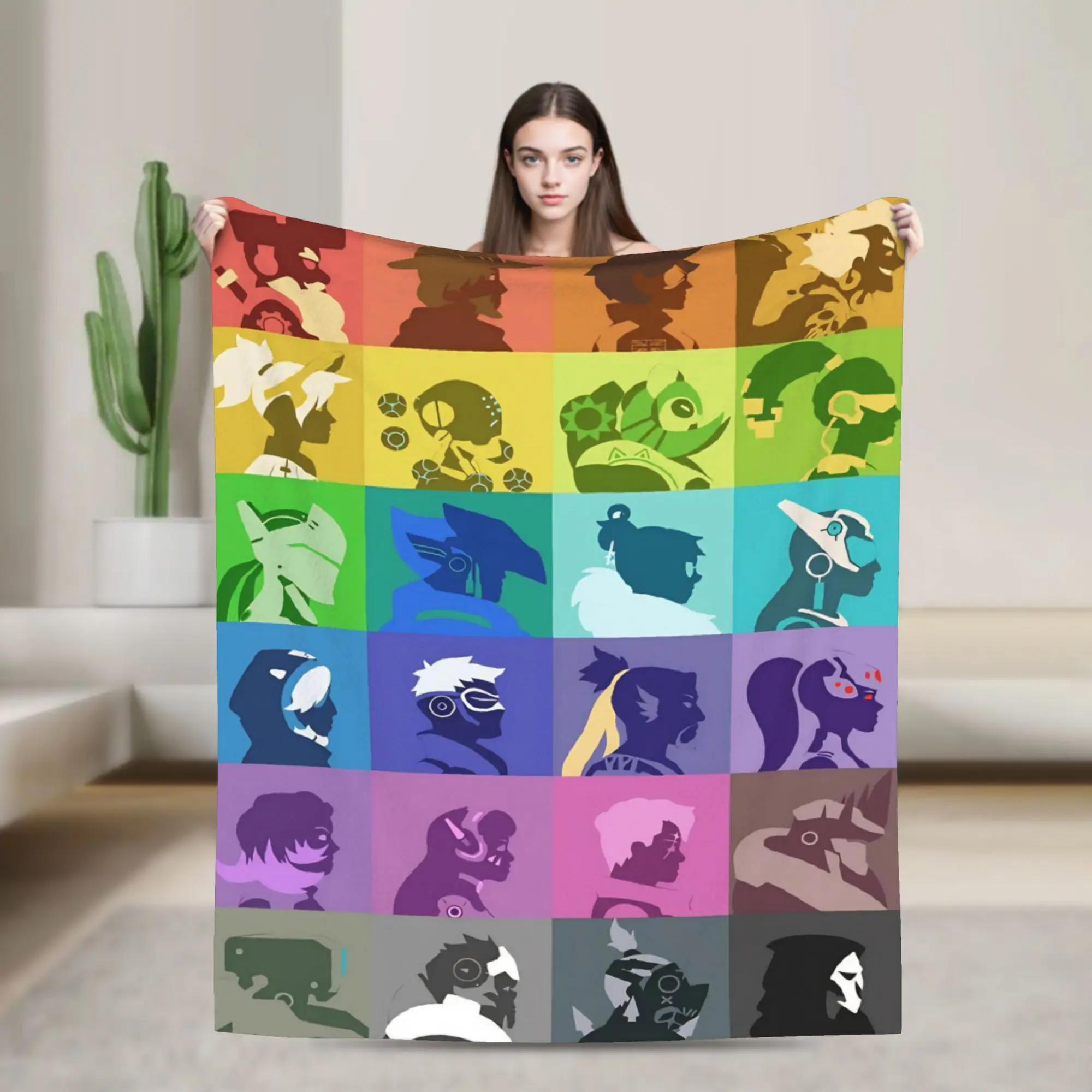 Overwatches game Blankets Flannel  Relax Ultra-Soft Throw Blankets for Home Plush Thin Quilt