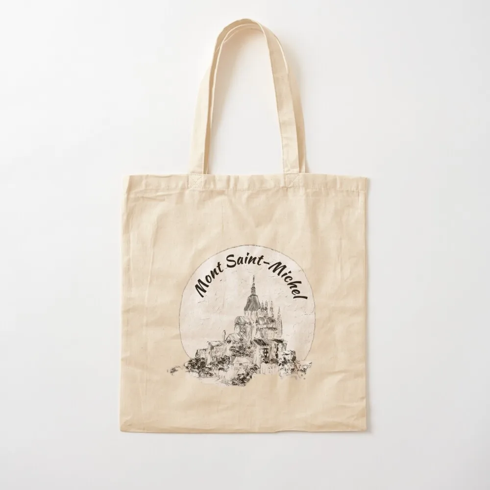 Mont Saint-Michel, edited oil painting by Marina Daniluka Tote Bag Beach bag bags for women tote bags cloth bags