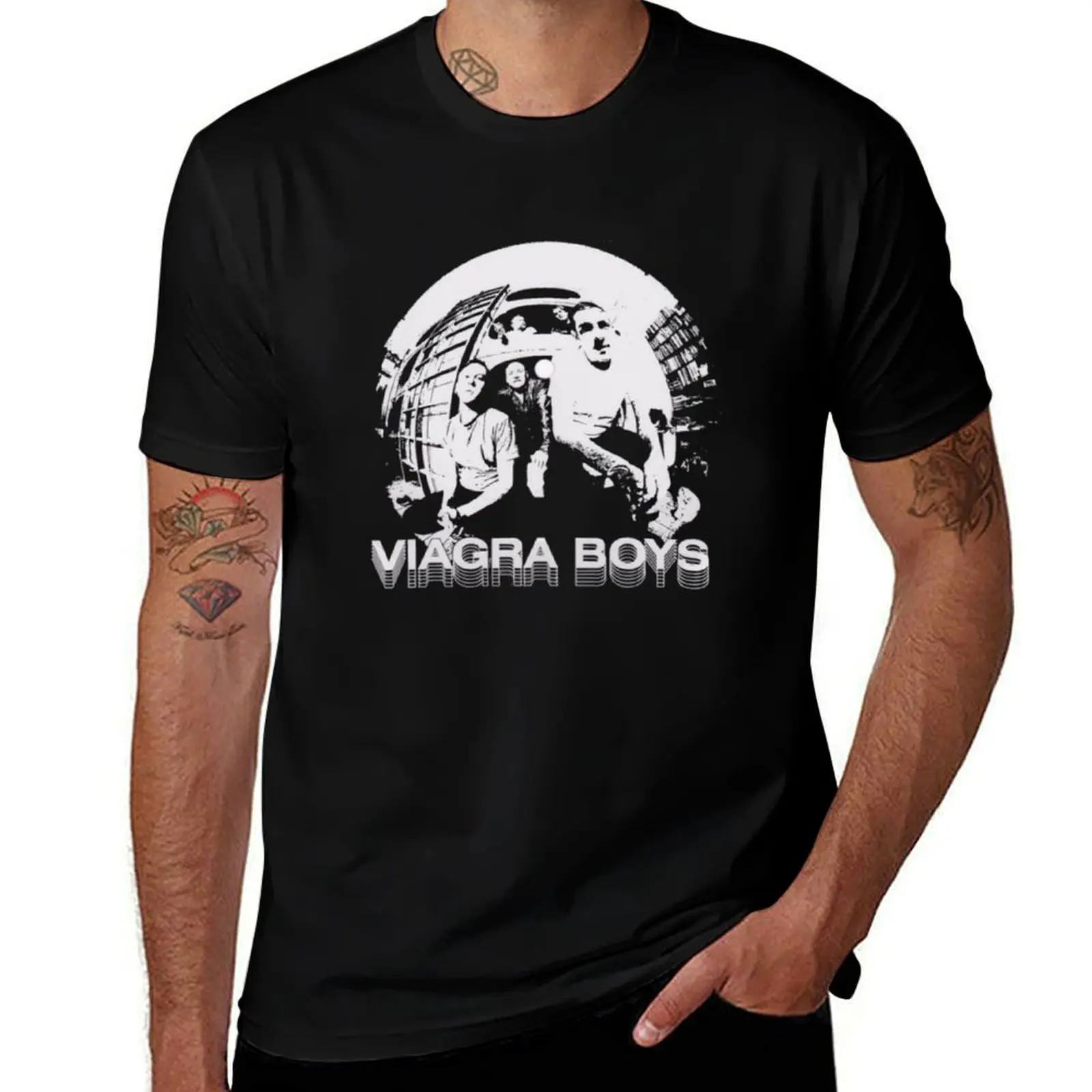 viagra boys, Post Punk, Shrimp Shack, Sebastian Murphy T-Shirt Stylish Print Short Sleeve Tee T-Shirt