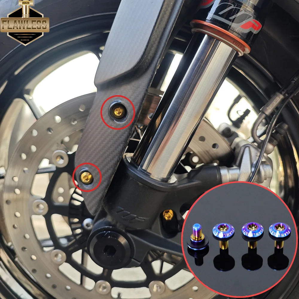 FLAWLESSTI Gr5 チタンボルトエンジンクラッチウォーターポンプパイプフットレストボルトスプロケットリアアクスルナット KTM 790 デューク