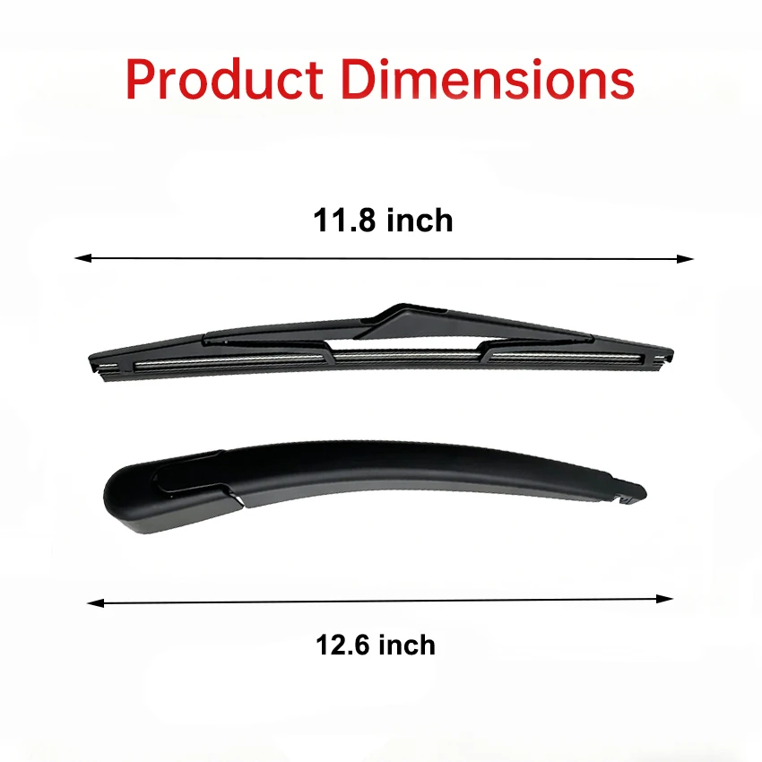 12 "Auto Heckscheibe Scheibenwischerarm & Klinge Set ABS Metall Langlebige Autoteile Für Ford Fiesta MK6 2009 2010 2012 2017 – Detail 2
