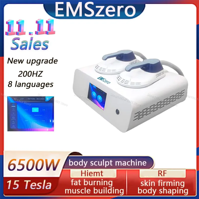 

Double 11 Emszero neo 6500W 15 Tesla 200hz RF EMS Body Sculpt Slim Machine Nova Burn Fat Hiemt Body Sculpting Muscle Stimulator