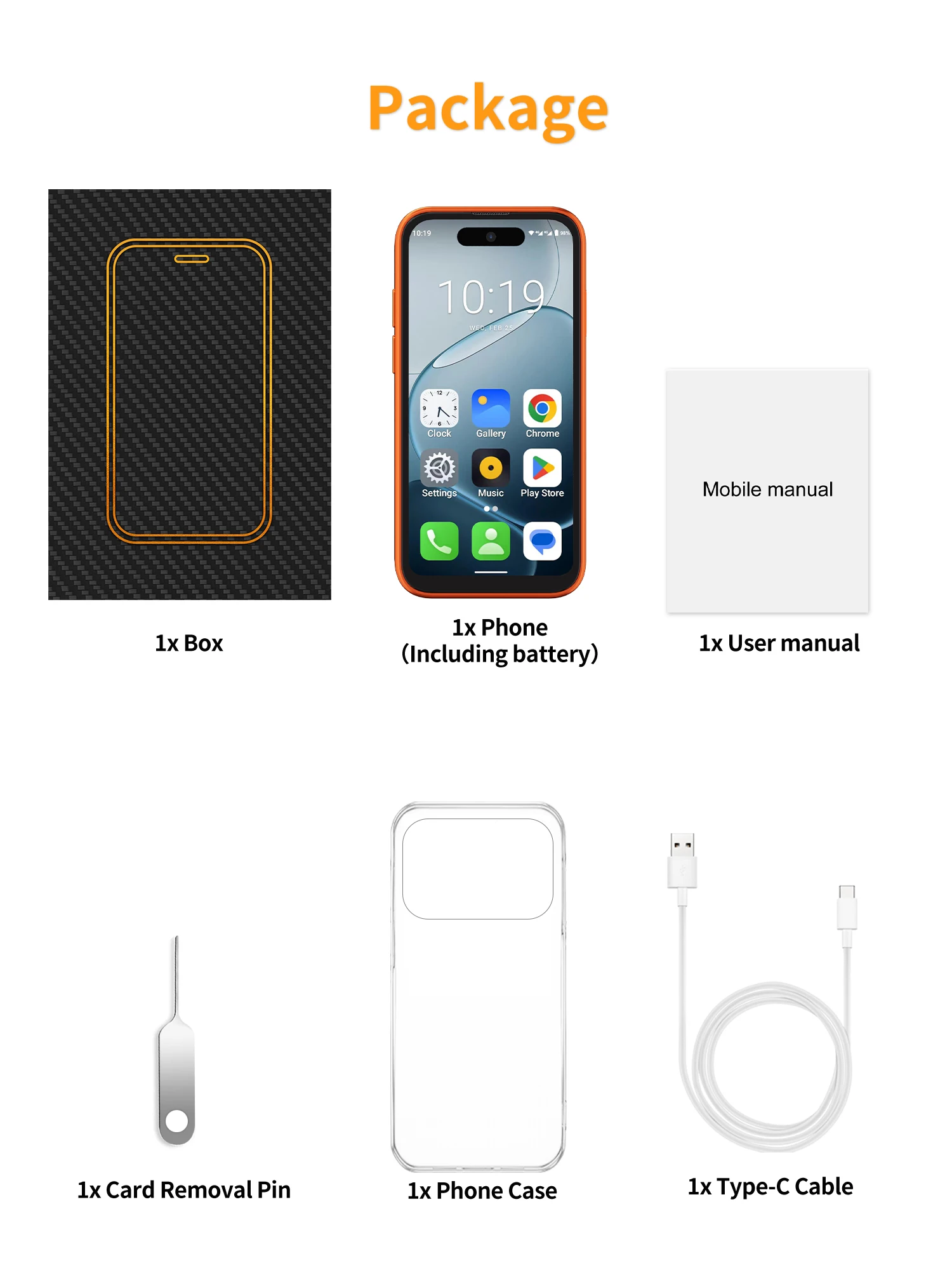 SERVO Mini Pocket Smartphone 4G LTE 4.0" HD Display Android 12 Dual SIM 3GB RAM 64GB ROM Face Unlock WiFi GPS Small Mobile Phone