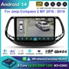 Autoradio Android 14, Navigation GPS, Carplay, Écran, Stéréo, 2 MP, Limitation, pour Voiture Jeep Compass (2016, 2017, 2018, 2019) 1