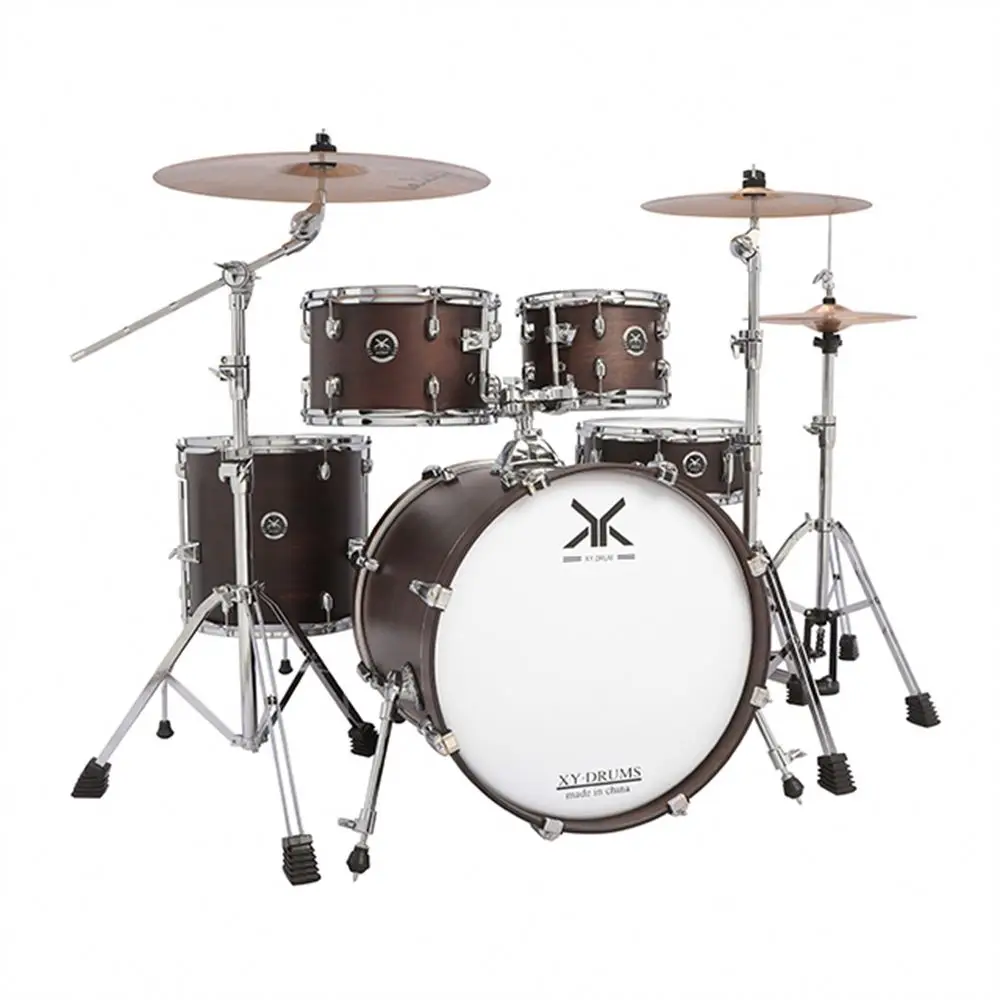 

wholesale Portable Export Drum Set Professional Jazz with PVC Drum Heads Steel