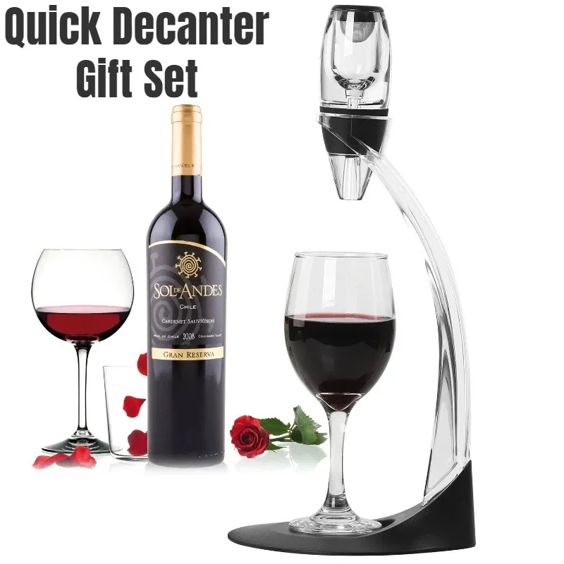 

The wine decanter and filter station rapid air distributor are suitable for home dining, bar and kitchen tools