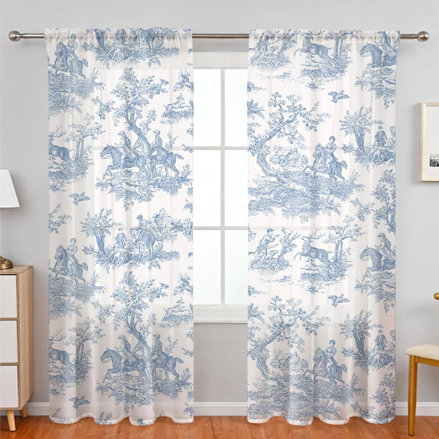 2 buah gorden tipis, motif vin - Curtain Rods ulasan dan harga