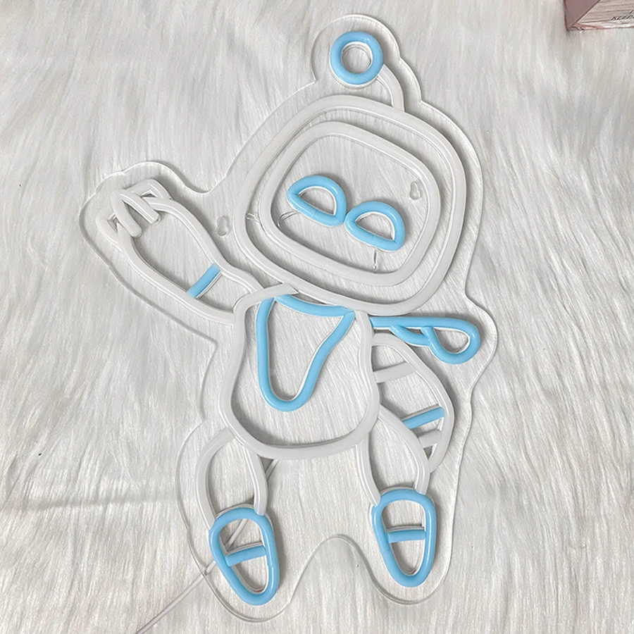 Astro Robot Neon Sign, Wall Lamp In Gamer Area, Usb Powered, Led Lights Decor In Man Caves, Bars And Bedrooms, Easy To Hang.