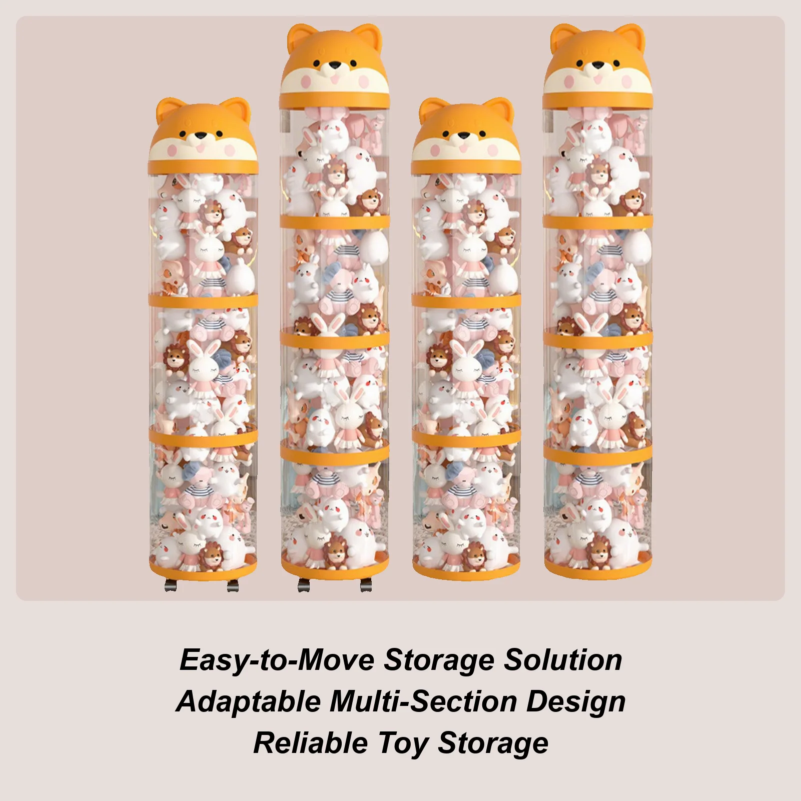 stuffed-animal-storage-plush-storage-organizer-toy-tube-large-capacity-clear-container-with-wheels-stuffy-holder-cute-room-decor