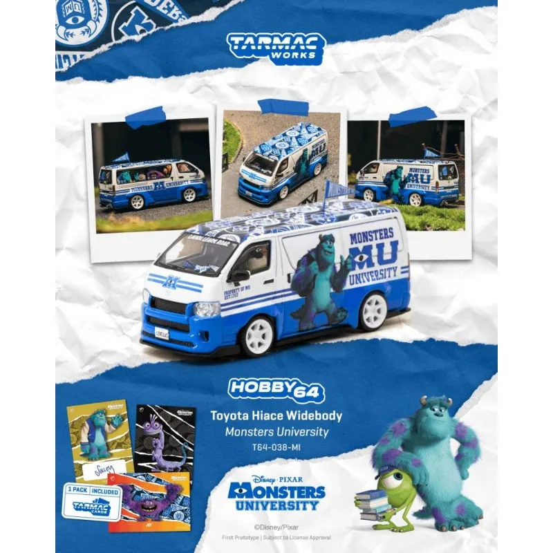TW 1:64 Toyota Hiace Widebody Monsters die-cast alloy car model, a perfect gift for boys and a great desktop decoration.