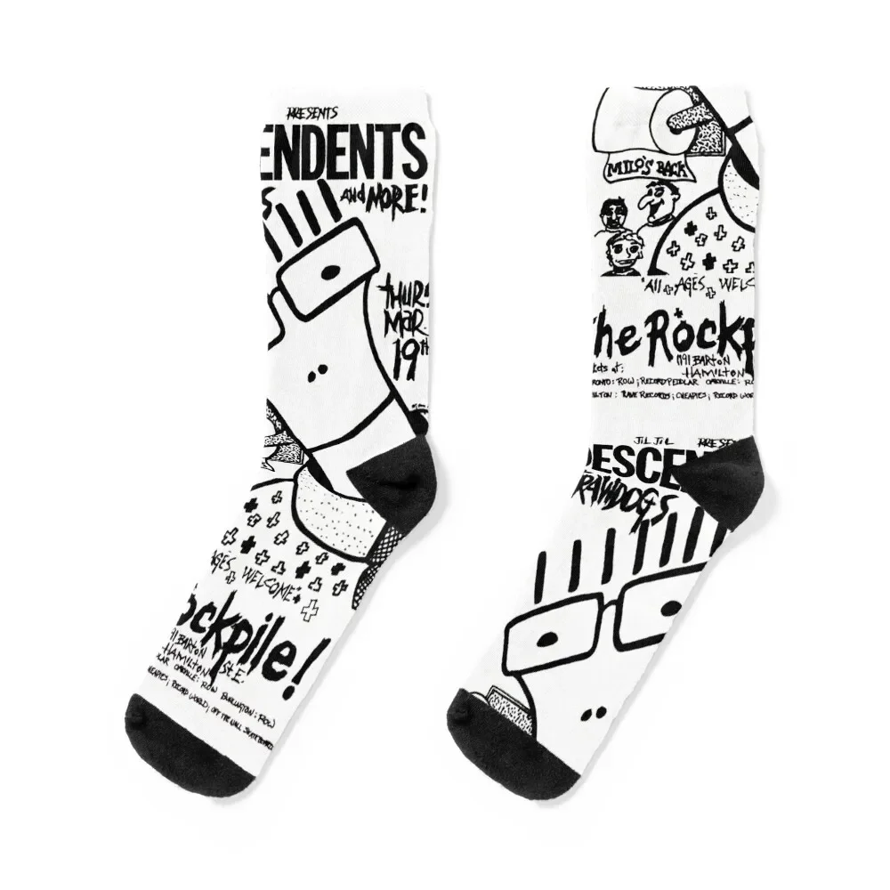 

The Descendents Punk Show Flyer Socks designer brand loose compression japanese fashion Mens Socks Women's