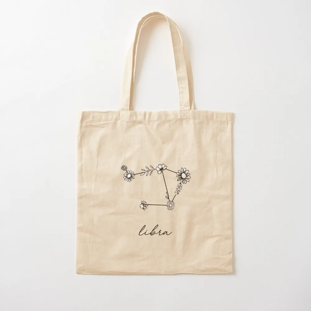 

Libra Zodiac Wildflower Constellation Tote Bag tote bag university Canvas bag