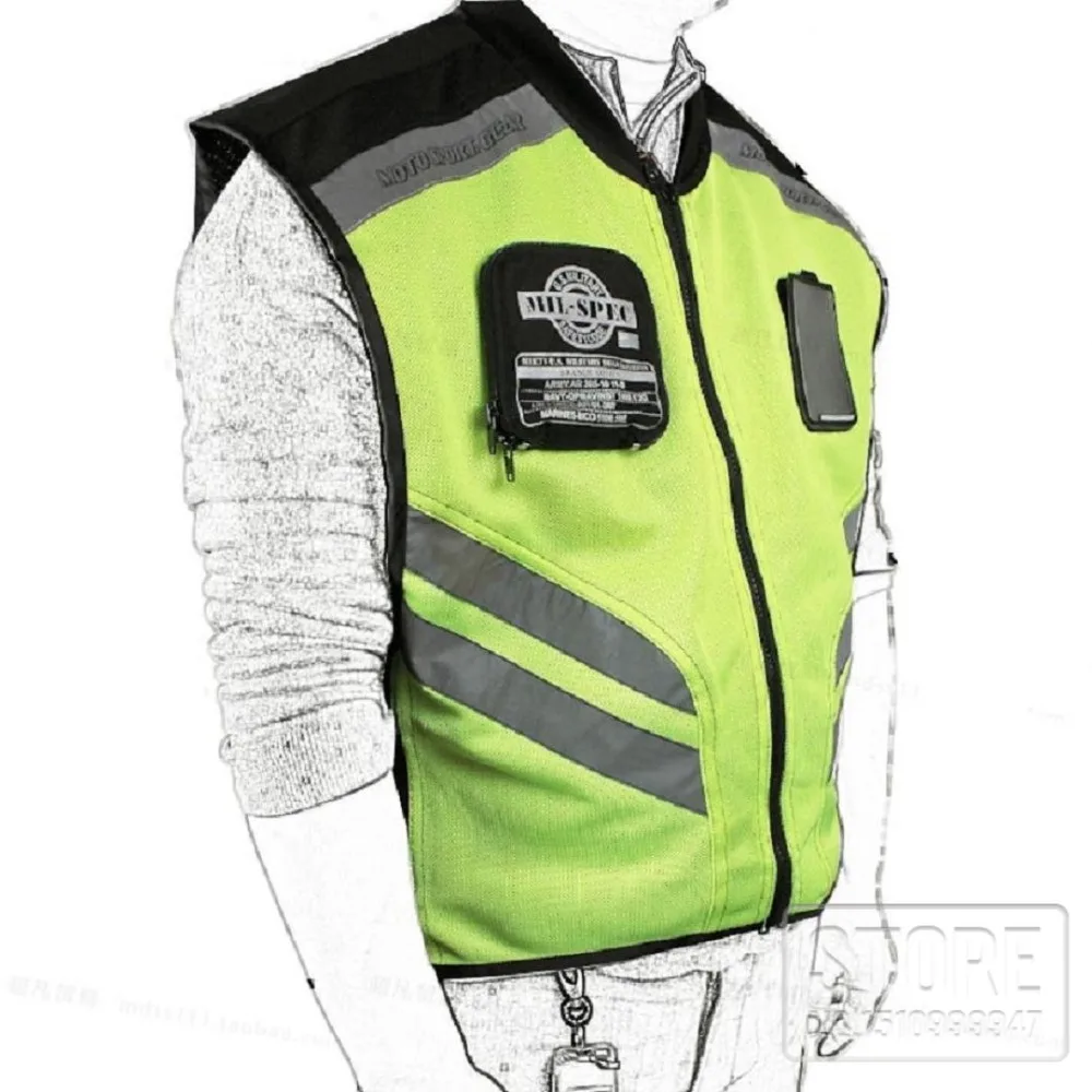 Motorcycle Reflective Jacket men woman motorcycle jackets Visible Reflective Warning Cloth Vest JK22 Reflective Safety Clothing