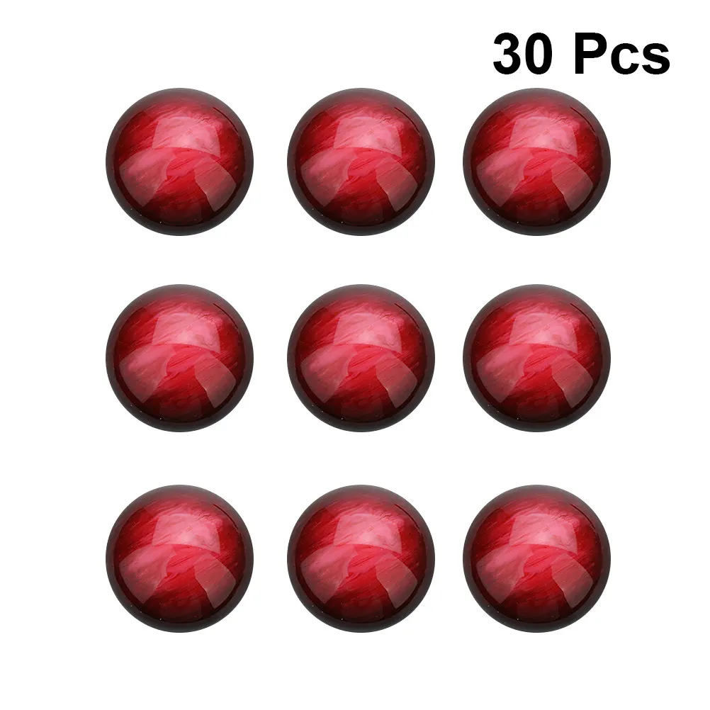 30pcs 12mm Red Resin Round Semicircle Flat Back Patches for DIY Earrings, Cufflinks, Crafts & Jewelry Making