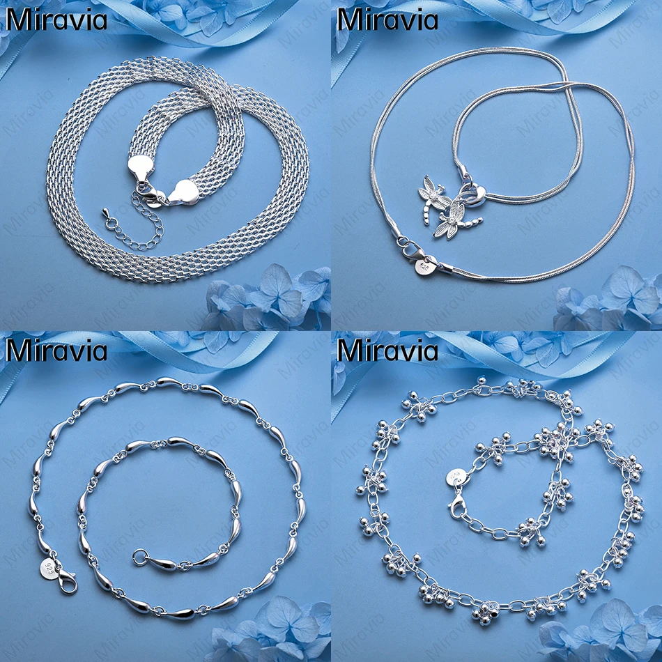

Miravia 925 Sterling Silver Full Teardrop Necklace Women'S Retro Personality Accessories Party Jewelry