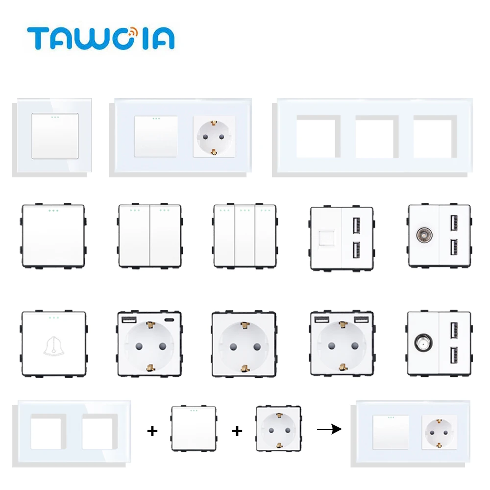 tavoia interruptores casa inteira personalizacao 154 pecas 01