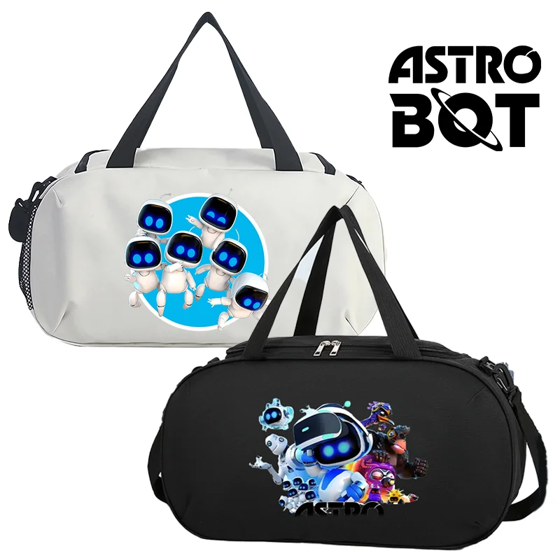 Astro Bot Gym Sport Bag Fitness Handbag Canvas Women Cartoon Waterproof Travel Pouch Men Storage Bags Large Capacity Shoulderbag