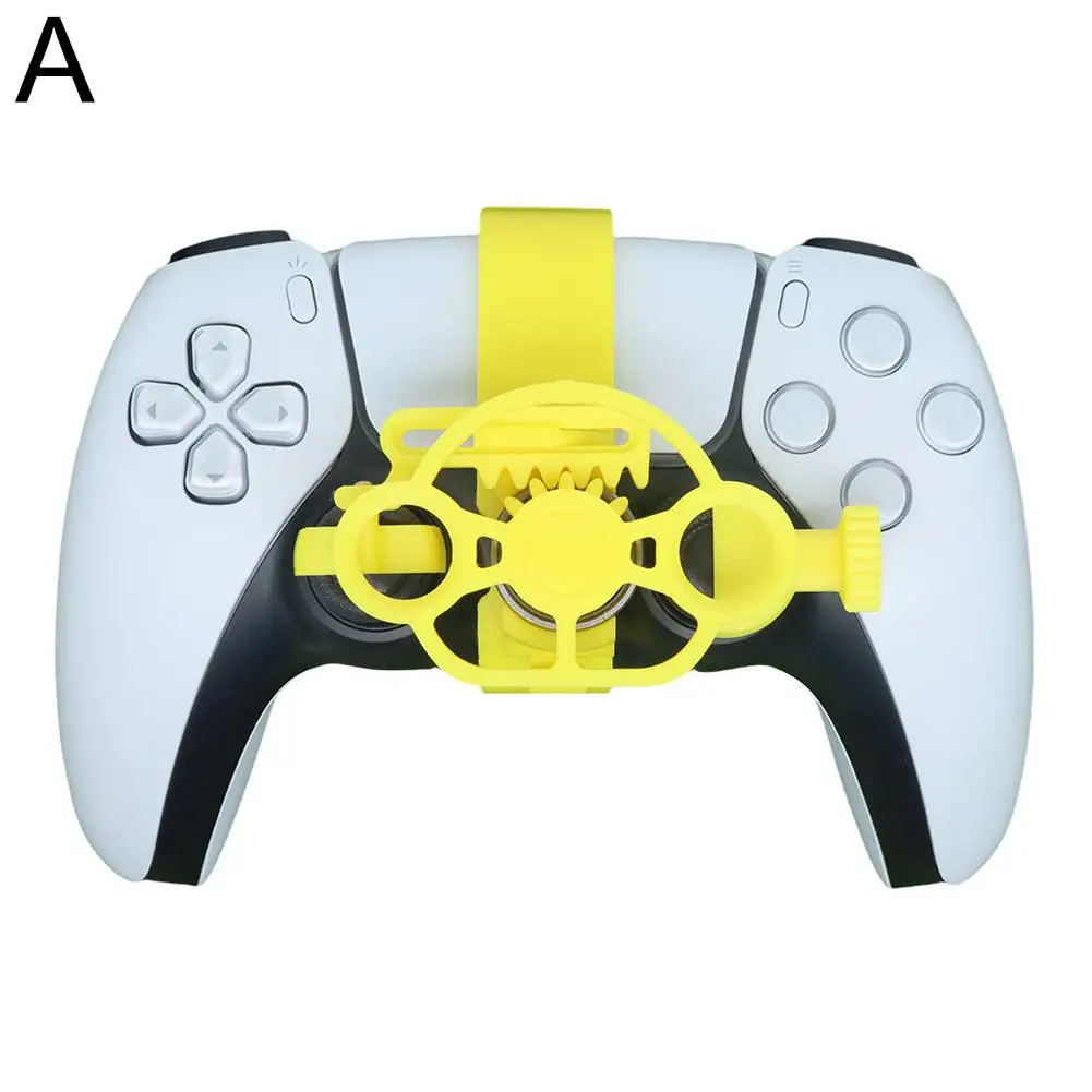 Dla PS5 Enhanced Gaming Racing Wheel Colorful 3d Printed Mini Steering Wheel Dla Ps5 Controller Simulates Car Steering Whee P7o6