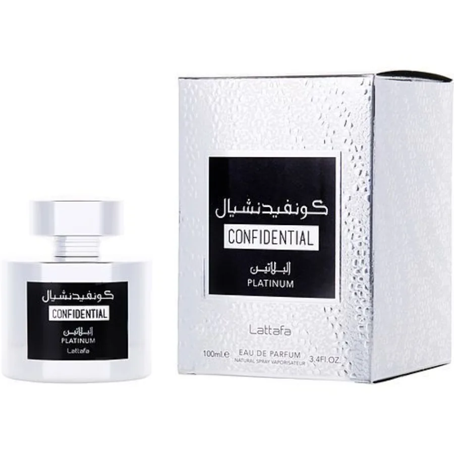 

LATTAFA CONFIDENTIAL PLATINUM by Lattafa EAU DE PARFUM SPRAY 3.4 OZ
