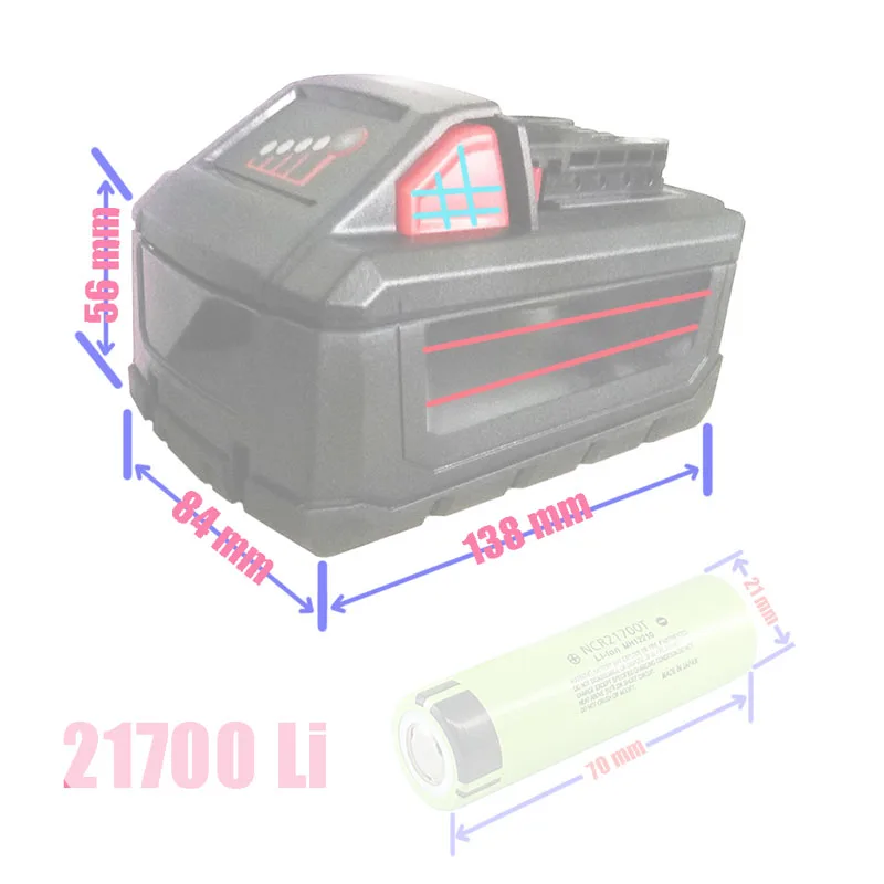 Boîtier en plastique pour batterie au lithium, carte de protection de charge, coque pour Milwaukee m18, 18V, 8Ah, 10x21700, Eddie ion