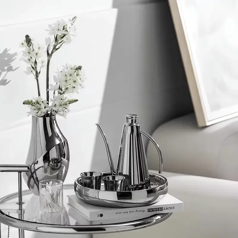 Modern Stainless Steel Gooseneck Coffee Pot Mirror Polished Long Spout Drip Kettle for Home Cafe Brewing Professional Pour
