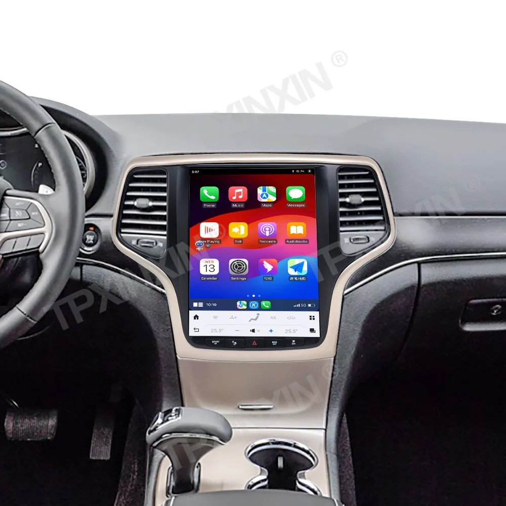 10.4 Inch Auto Android 13 Multimedia Player For Jeep Grand Cherokee 2014-2018 Carplay Car Radio Navigation Recorder Headunit DSP