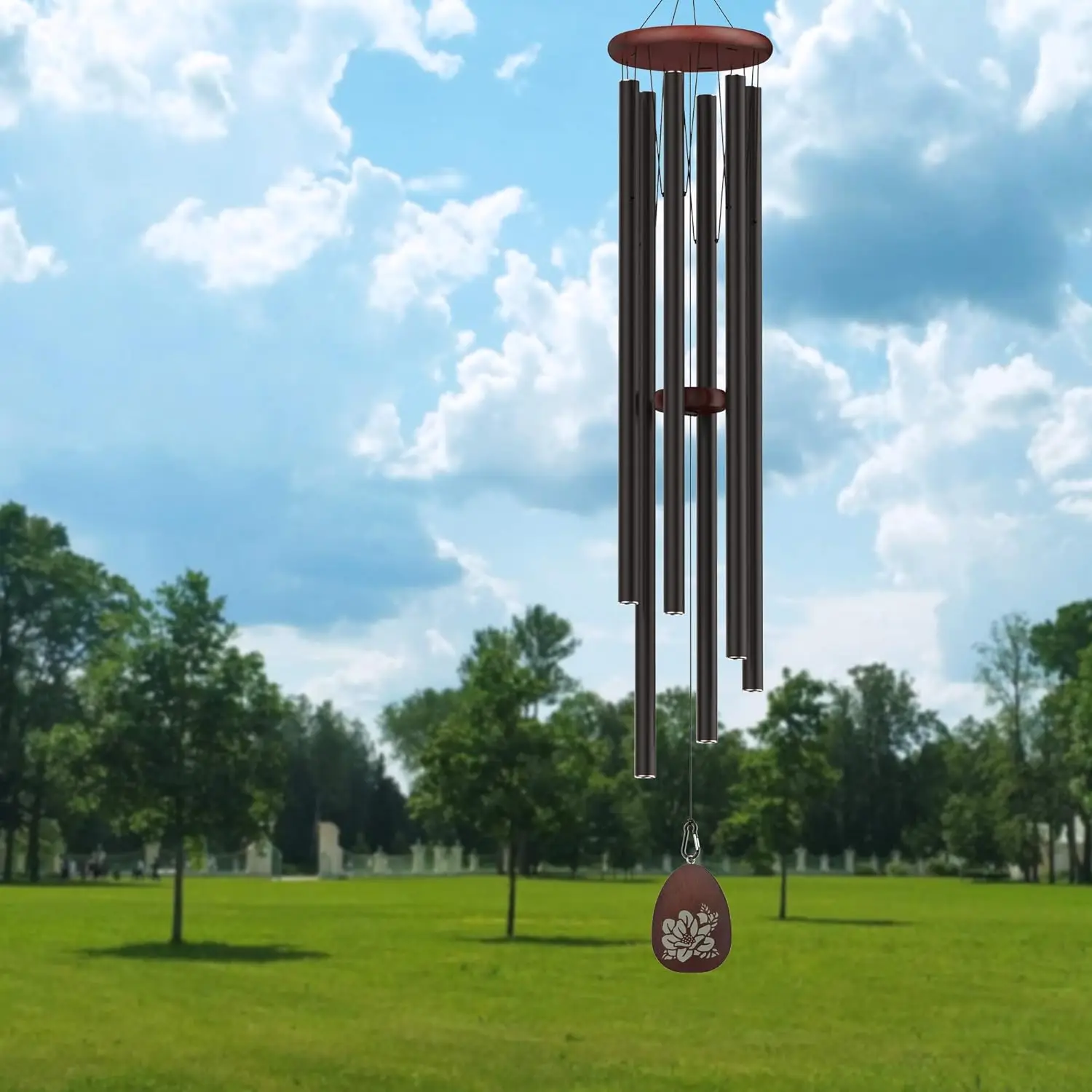 

58-Inch Deep Tone Wind Chimes for Outdoor Memorial and Garden Decor, Sympathy Gifts