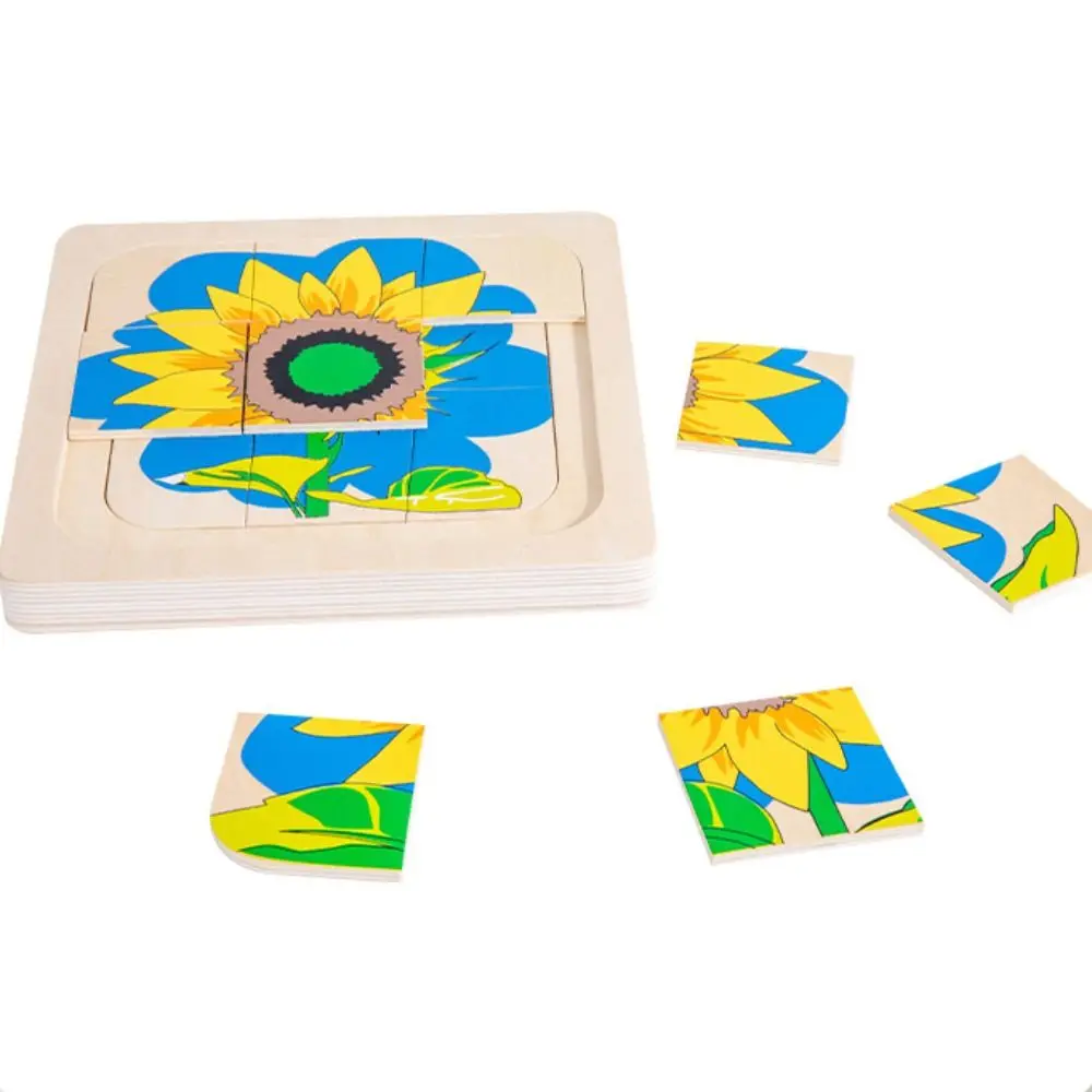 

Matching Toys Life Cycle 3D Puzzle Cognitive Animal Plant Life Multi-Layer Jigsaw Challenges DIY Growth Puzzles Wooden Toys