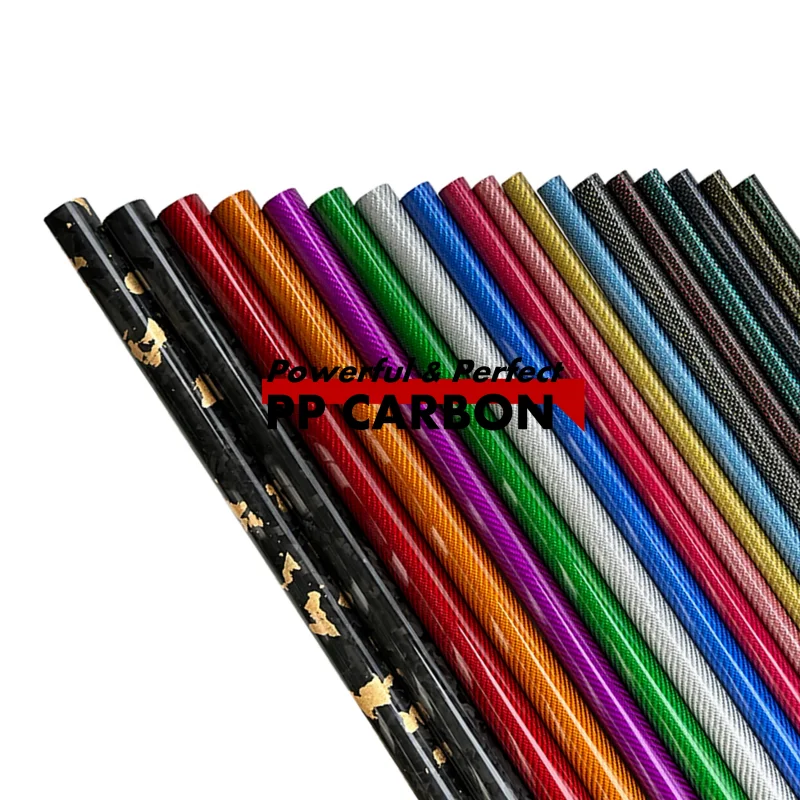 1pc Carbon Fiber Colored Tube 3K Pure Glossy Colorful Surface 1000mm OD 6-9mm Red Blue Orange Green Gold DIY for RC Airplane