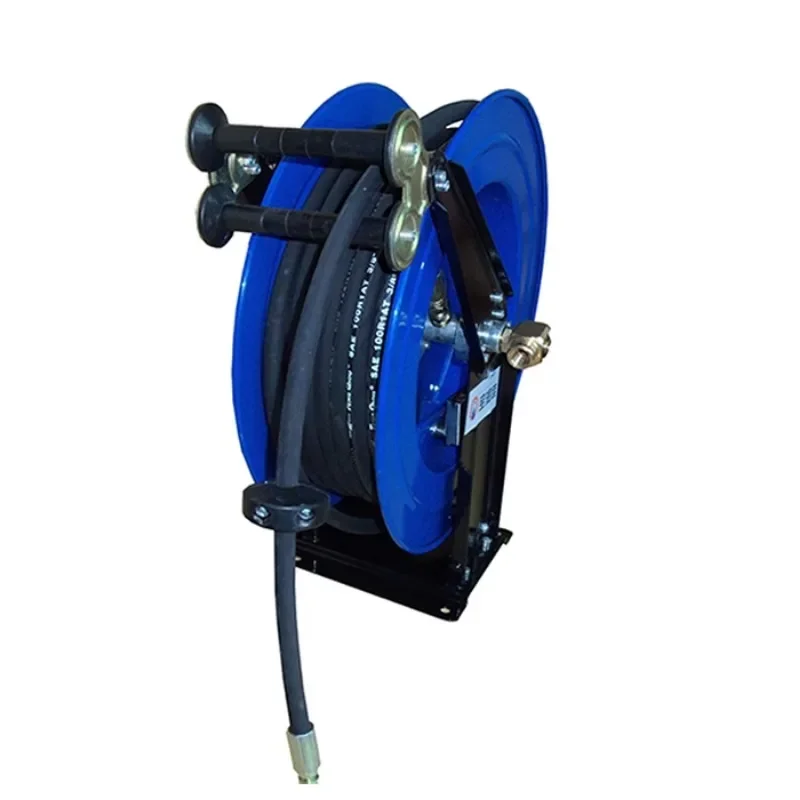 Automatic telescopic pipe reel 30 meters industrial spring retracting water drum, large flow high pressure trachea reel