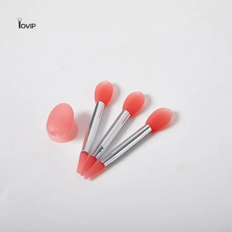 1/3Pcs Soft Silicone Lip Balms Lip Mask Brush With Sucker Dust Cover Lipstick Cosmetic Makeup Brushes Lipstick Brush Storage Box