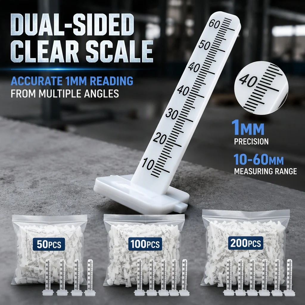 60mm Selbstnivellierende Stifte Selbstklebende Nivellierstifte Betonboden-Nivellierstift 6cm Epoxid-Nivellierstift für Bauprojekte – Detail 6
