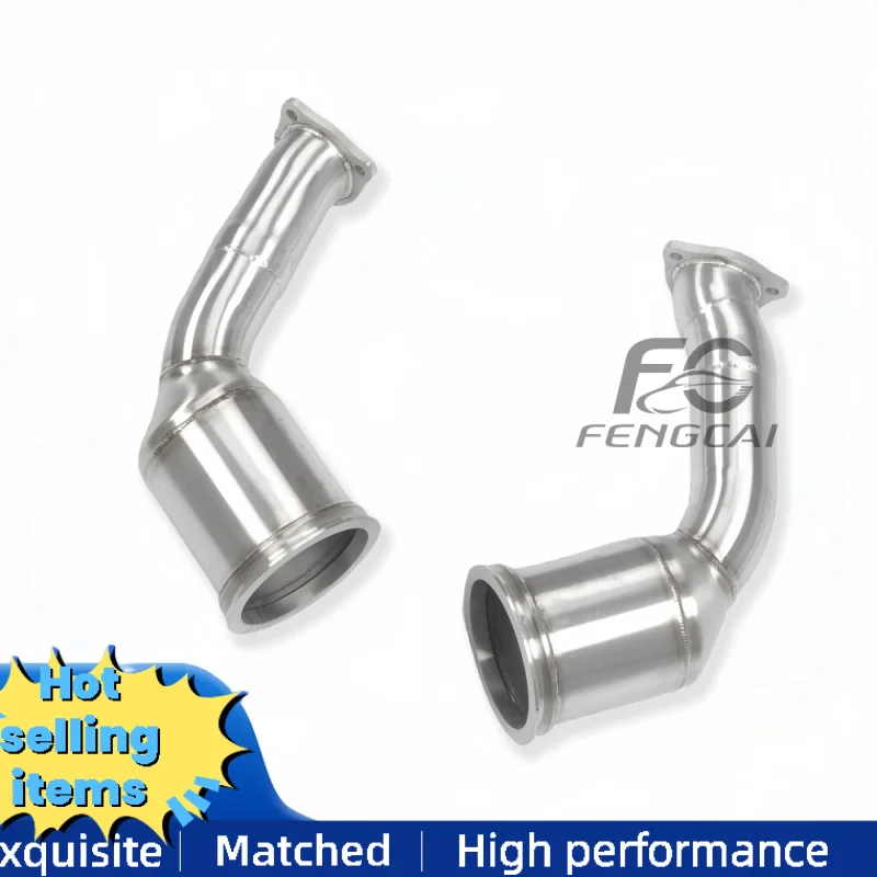 

Высокопроизводительная выхлопная труба с прямым выхлопом для Audi RS4 RS5 B9 2.9T 2018+, выхлопные трубы, каталитический преобразователь, автозапчасти