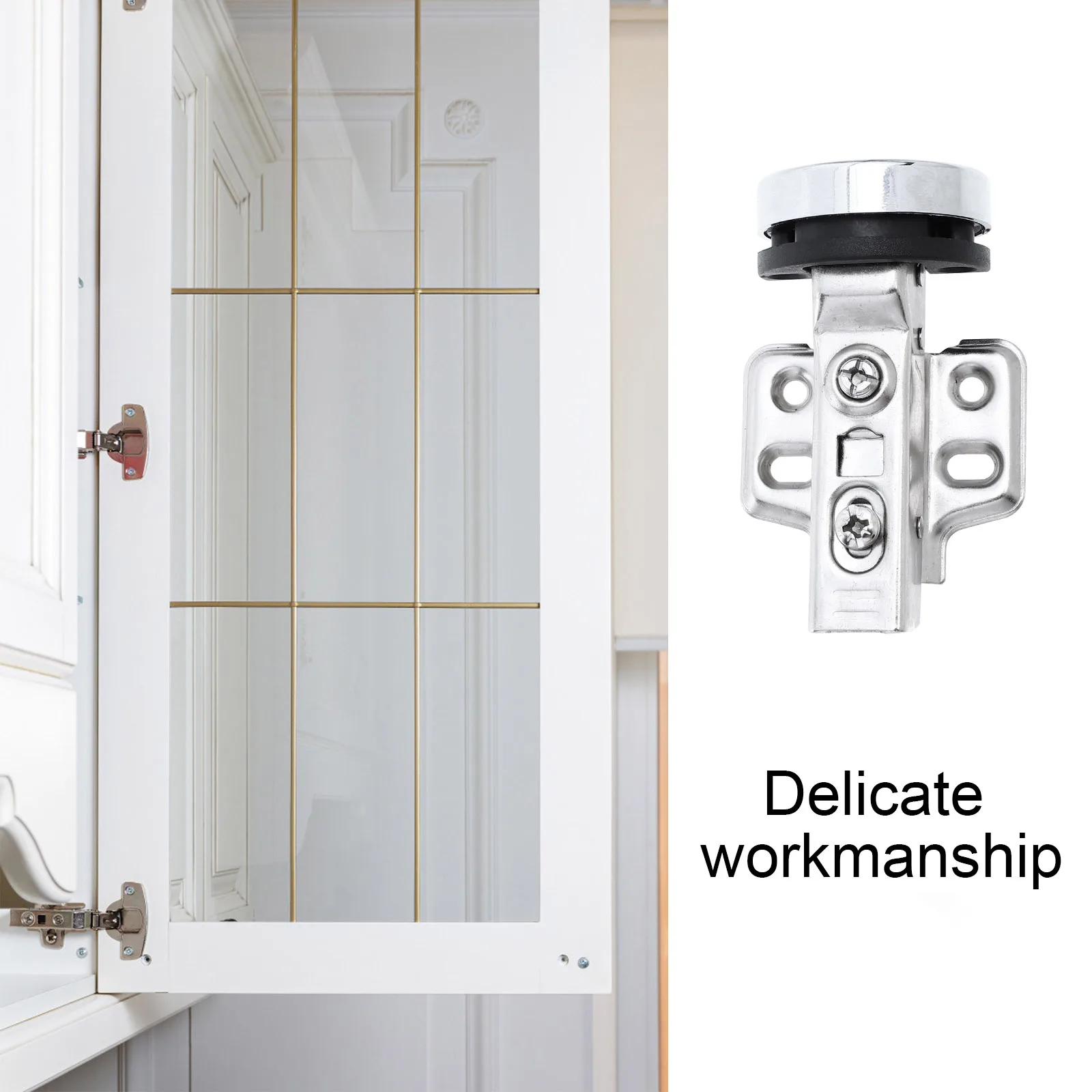 

2 Pcs Hydraulic Glass Hinges Door Cold Rolled Steel Cabinet Closet Concealed Cabinet Hardware Furniture Cupboards Hardware