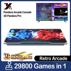 29800 in 1 Pandora box arcade console 2024 3D Retro Arcade Game Console Cabinet Bartop  8 Way Joysticks Push Buttons