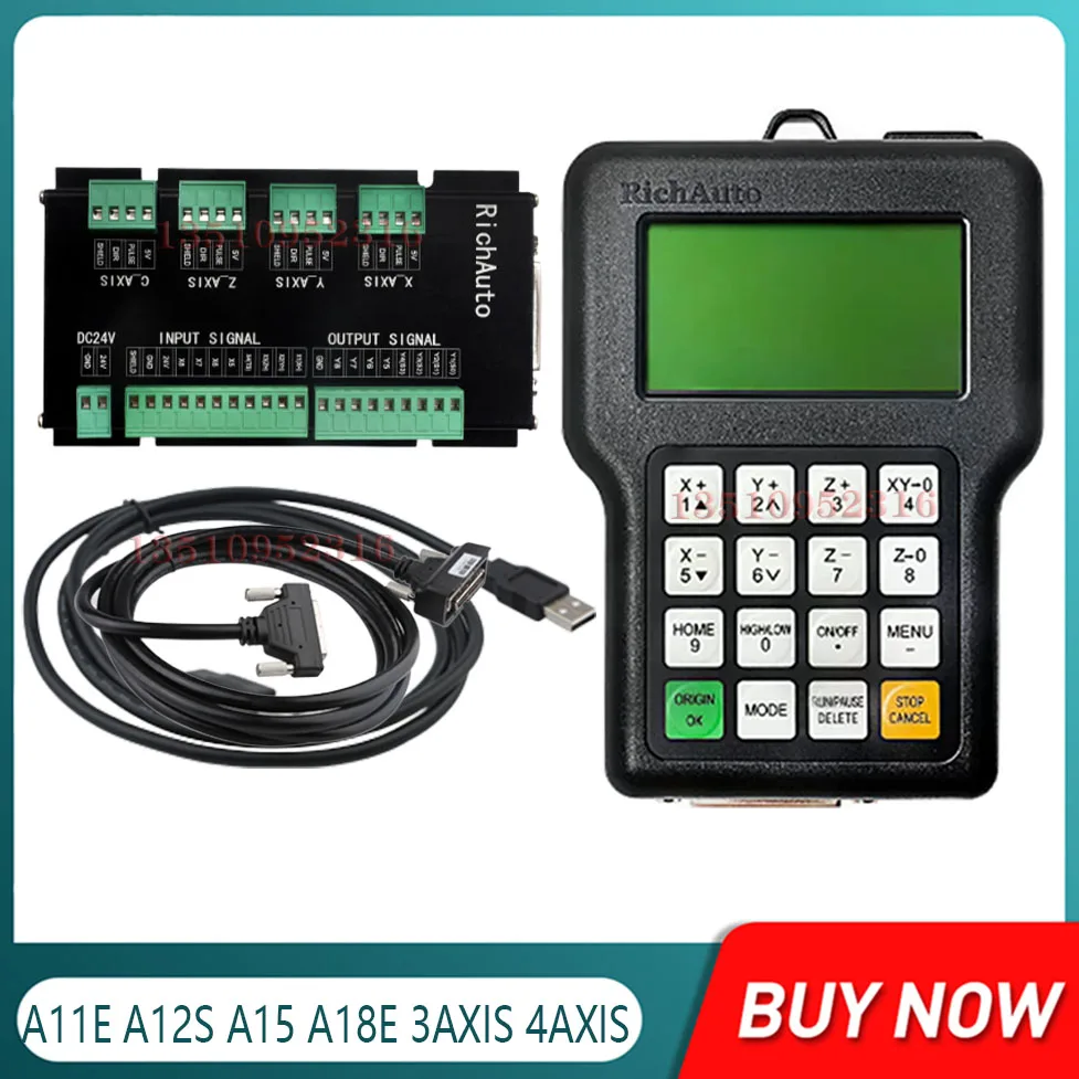 

Brand New! Richauto A11e A12s A15 A18e 3/4 Axis Cnc Dsp Controller For Automatic Tool Change Of Cnc Engraving Machine