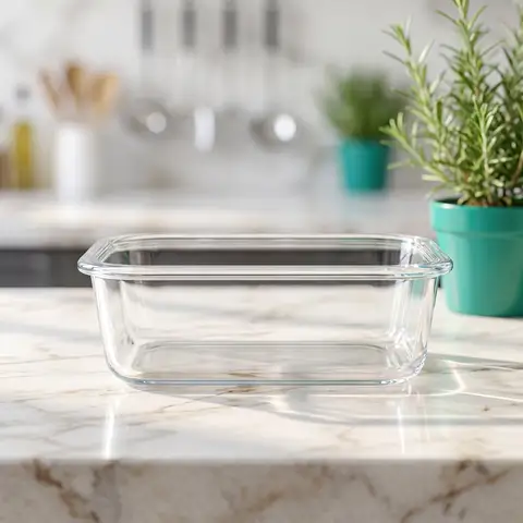 Baking Dish 2Pcs Borosilicate Glass Baking Dish Heat Resistant Pan Fit For Air Fryer Oven Bakeware Glass Container Kitchen Baking Glassware