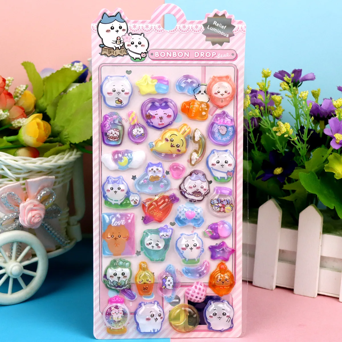 4/5 قطعة Chiikawa ثلاثية الأبعاد الإغاثة فقاعة ملصقات لطيف أرنب الكرتون الأطفال ملصقات صناعة يدوية حالات الهاتف اليدوية Diy بها بنفسك المواد ملصق #5