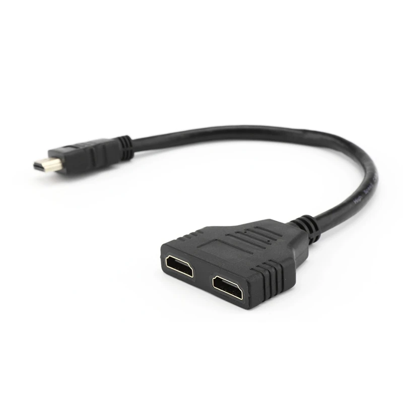 Splitter One In Two  Male To Double Female Adapter Cable One For Two Converter Supports 480P 720P, 1080I, 1080P