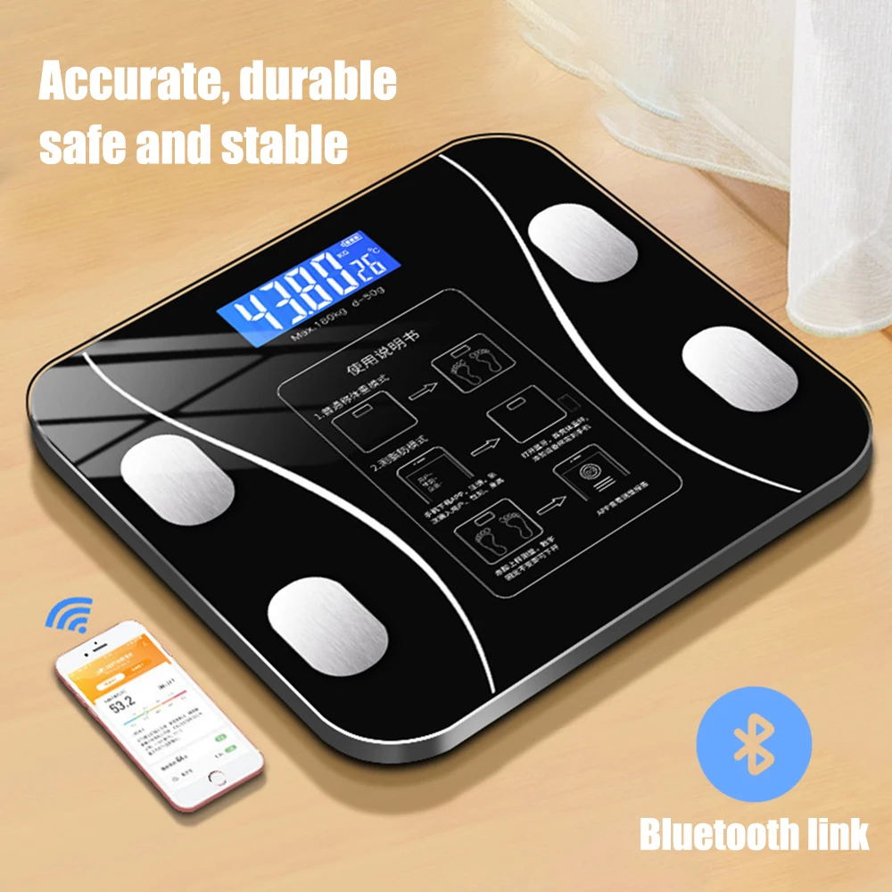 Smart Scale for Body Weight and Fat Percentage, Electronic Body Composition Monitors Weight Scale Intelligent Electronic Bluetoo