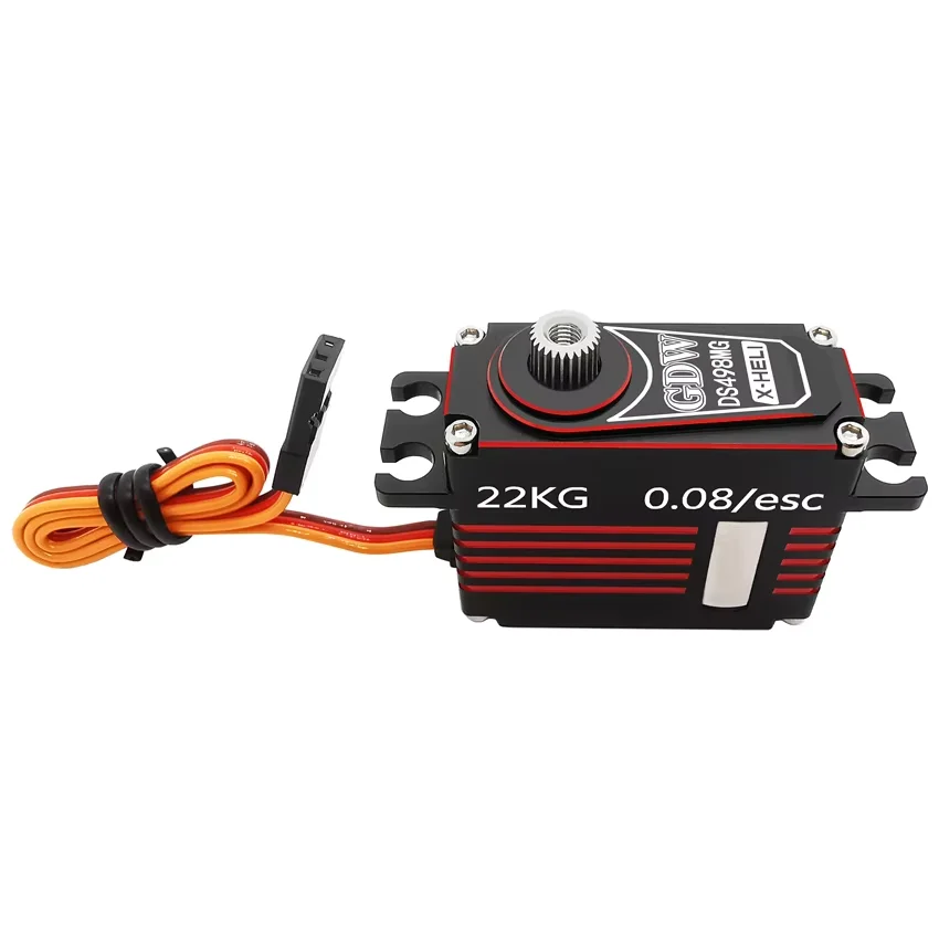 GDW DS498MG 22KG Torque Medium Digital Servo Suitable for: Model Aircraft Fixed Wing Turbojet UAV Model Helicopter