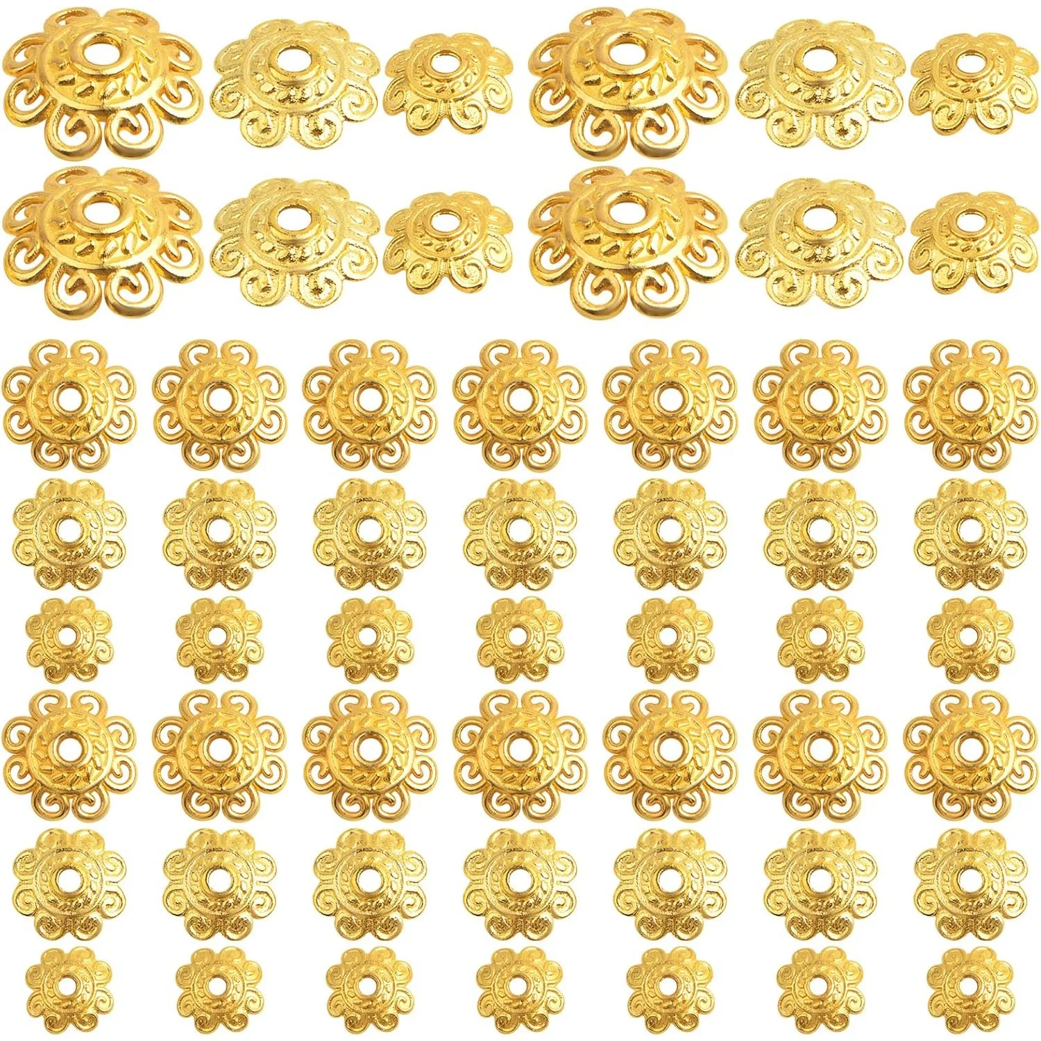 

200 шт. тибетские колпачки для бусин, винтажные колпачки из цветочных бусин, свободные бусины-разделители, аксессуары для DIY браслета, ожерелья, изготовления ювелирных изделий