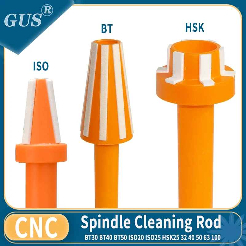 Spindle Cleaning Rod BT50 BT30 BT40 Tool Holder ISO20 ISO25 HSK25 HSK32 HSK40 50 63 100 Wool Brush Cleaner Brush Accessories CNC