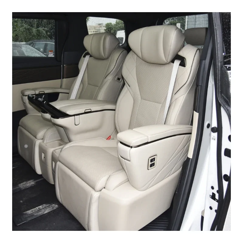 

Custom Made for Car Seat Cover 3 rows with 6-8 Seats Luxury Genuine Leather Middle Part Original Custom Fit for Toyota Alphard