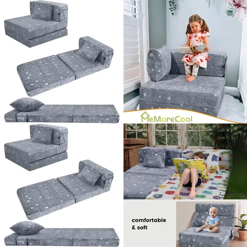 

Светящийся в темноте напольный матрас с динозавром, раскладной диван-футон, кровать для детской игровой комнаты