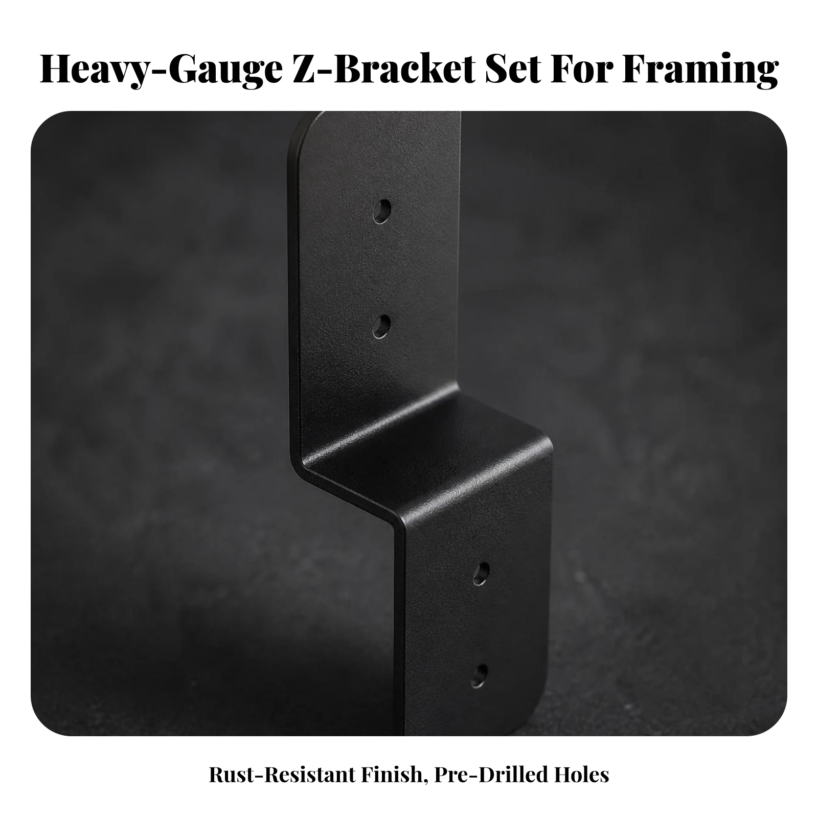 4 Pieces Z-Shaped Connector Bracket Corrosion Resistant Post-to-Beam Connector Post to Beam Support Long-Lasting for DIYers