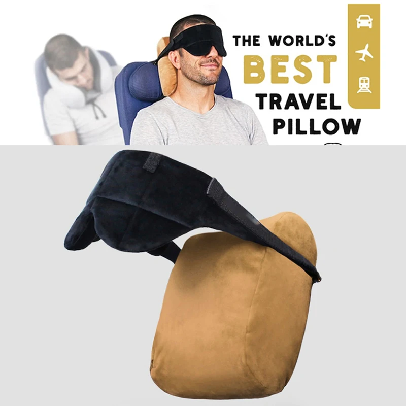 3D Sleeping Eye Mask Headrest Sleeping Mask Zero Eye Pressure Adjustable Block Out light Eye Cover For Women Men Sleeping Aid