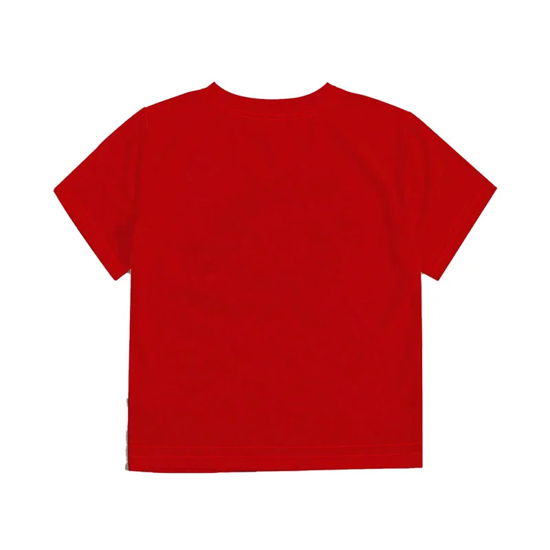 NUOMICI Heart Print Red Round Neck Casual Loose Short-sleeved T-shirt For Men Women 2025Summer Parent outfit|Couple Outfit