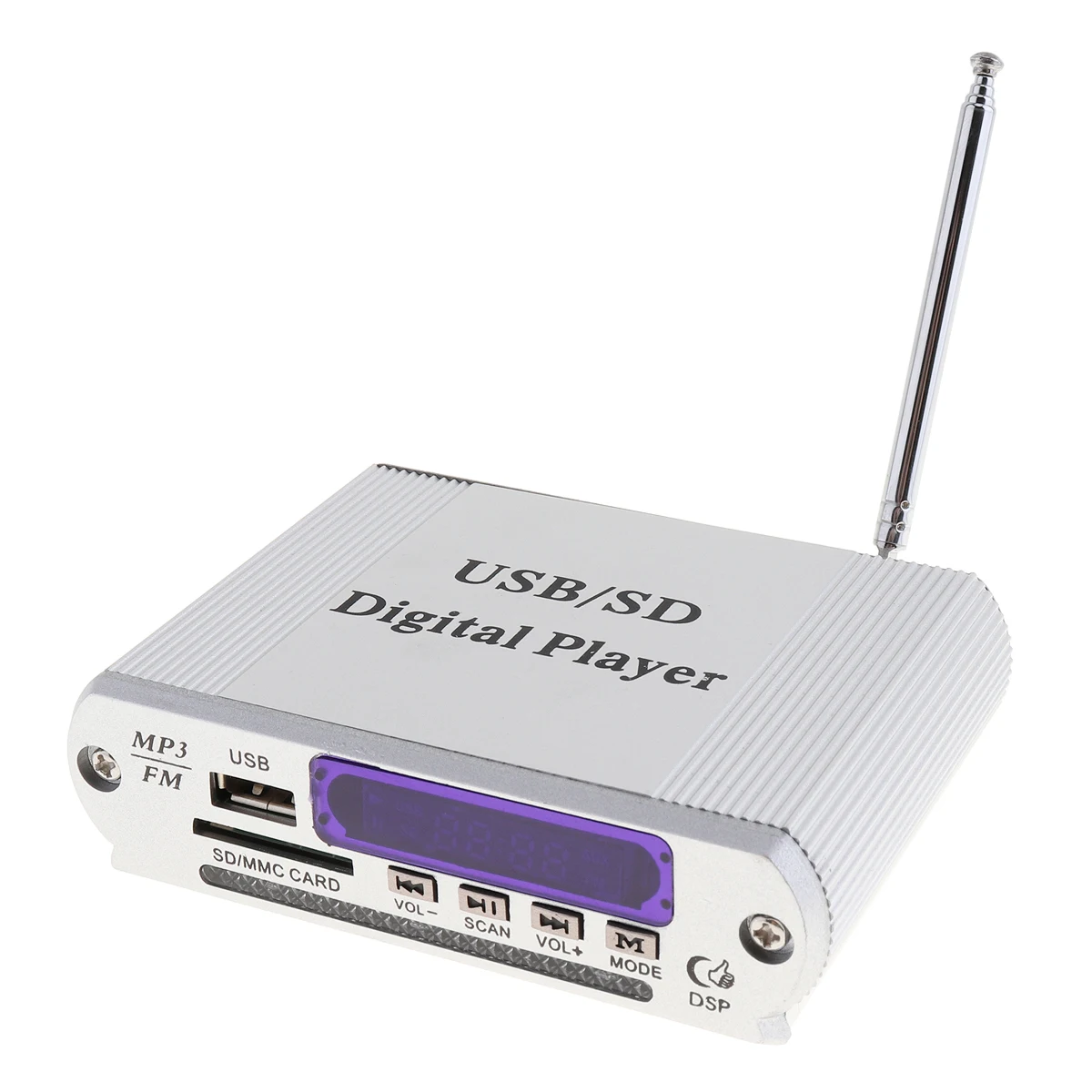 Universal Motorcycle Power Car Amplifier LED Level Display Support MP3 / FM / SD / USB Audio Player